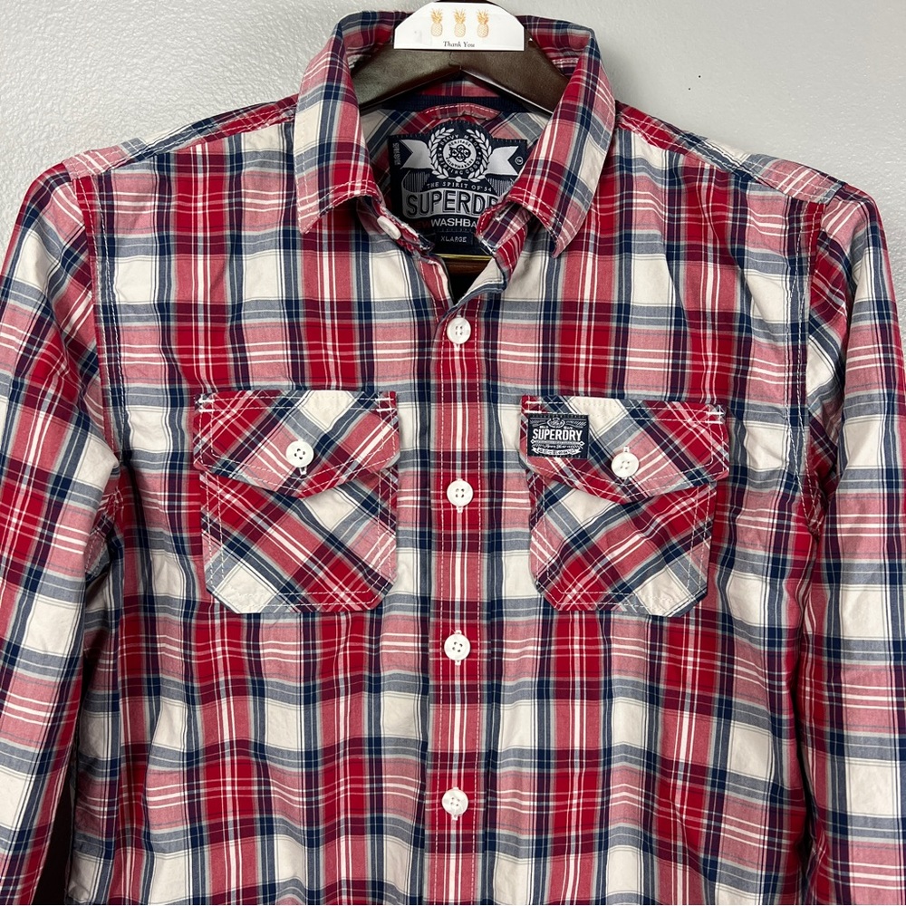Superdry plaid Washbasket lined shirt - size XL - Picture 10 of 10